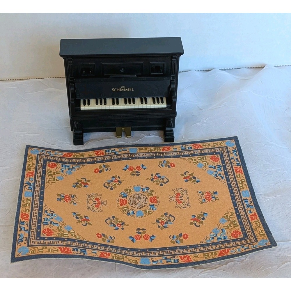 80s Playmobil Victorian Mansion Furniture Dining Living Room Piano Dollhouse Lot - Picture 3 of 13